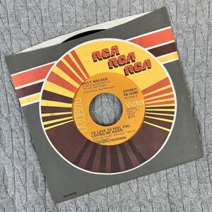 Vintage 45‎ RPM record Billy Walker RCA records 1975 country blues rock and roll
